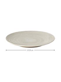 Plytký tanier z kameniny Grød, 4 ks, Kamenina, Béžová, Ø 29 cm