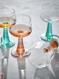 Verre à vin Constance, 6 pièces, Verre, Transparent, orange pastel, Ø 8 x haut. 13 cm, 230 ml