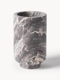 Marmor-Vase Stevie, H 21 cm, Levanto-Marmor, Grau, marmoriert, Ø 13 x H 21 cm