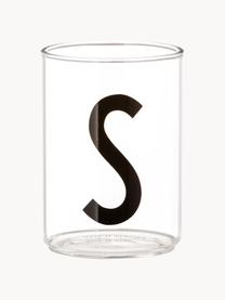 Vasos de diseño Personal (variantes de A a Z), Vidrio de borosilicato, Transparente, negro, Vaso A, 300 ml