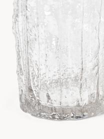 Vase en verre à surface texturée Elli, Verre, Transparent, Ø 13 x haut. 30 cm