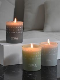 Velas perfumadas Explore, 3 uds., Recipiente: vidrio, Caja: cartón, Fragancias diferentes, Cada uno Ø 5 x Al 7 cm