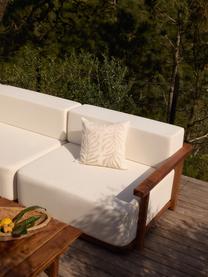 Modulares Garten-Loungesofa Matheus (2-Sitzer), Bezug: 100 % Baumwolle Der hochw, Gestell: Massives Akazienholz, Met, Webstoff Off White, Akazienholz, B 219 x T 110 cm