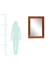Espejo de pared Chateaux, Estructura: madera maciza de acacia, Espejo: cristal, Acacia, An 80 x Al 110 cm