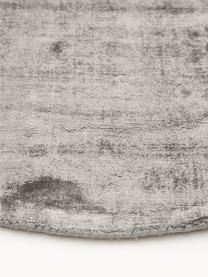 Tappeto rotondo in viscosa fatto a mano Jane, Retro: 100% cotone Il materiale , Grigio, Ø 115 cm (taglia S)