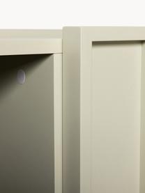 Highboard Kiezel, Frame: MDF, Poten: gecoat metaal, Lichtbeige, B 80 x H 89 cm