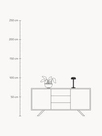 Kleine mobile LED-Tischlampe Emendo, dimmbar, Aluminium, Stahl, beschichtet, Schwarz, Ø 13 x H 29 cm