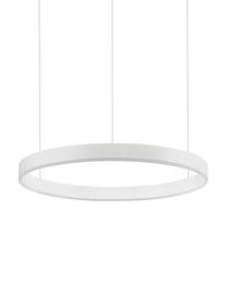 Große LED-Pendelleuchte Motif in Weiß, Lampenschirm: Aluminium, beschichtet, Baldachin: Aluminium, beschichtet, Weiß, Ø 60 x H 190 cm