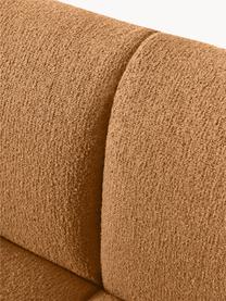 Divano angolare componibile 4 posti in bouclé Sofia, Rivestimento: bouclé (100% poliestere) , Struttura: legno di abete rosso, tru, Piedini: plastica Questo prodotto , Bouclé marrone chiaro, Larg. 385 x Prof. 298 cm