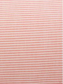 Parure copripiumino in cotone Stripes, Terracotta, crema, 155 x 260 cm + 1 federa + 1 lenzuolo con angoli