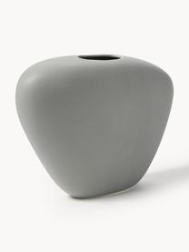 Vase Cobble, haut. 26 cm, Grès cérame, Gris, mat, larg. 32 x haut. 26 cm