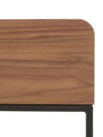 Table de chevet Sally, Bois, noir, larg. 45 x haut. 58 cm