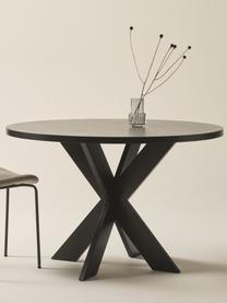 Tavolo rotondo in legno Lugnvik, Pannello di fibra a media densità (MDF) rivestito con linoleum, Nero, Ø 120 x Alt. 76 cm