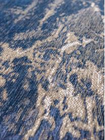 Tapis avec motif abstrait Abyss, 100 % polyester, Tons bleus et beiges, larg. 80 x long. 150 cm (taille XS)