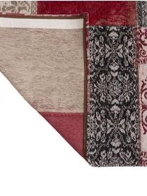 Ženilkový koberec s patchwork dizajnom Multi, Červená, béžová, čierna