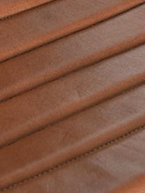 Fauteuil à bascule en cuir Karisma, Brun, couleur laitonnée, larg. 59 x prof. 77 cm