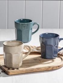 Tassen Elan, 4er-Set, Keramik, Mehrfarbig, Ø 9 x H 10 cm, 350 ml