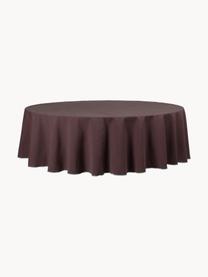 Nappe ronde Wilhelmina, 100 % coton, Brun foncé, 6-8 personnes (Ø 200 cm)