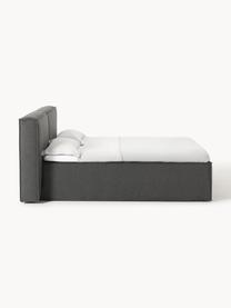Kontinentální postel Lennon, Antracitová, Š 140 cm, D 200 cm, stupeň tvrdosti H2