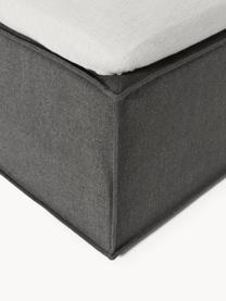 Boxspring bed Lennon, Matras: 7-zone pocketveren kern, Geweven stof antraciet, B 140 x L 200 cm, hardheidsgraad H2