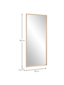 Miroir en bois Nerina, Beige, larg. 80 x haut. 180 cm