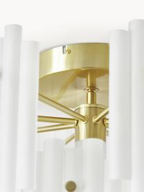 Plafoniera grande a LED Alenia, Paralume: vetro acrilico, Dorato, bianco, Ø 57 x Alt. 34 cm