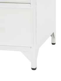 Vetrinetta con ante in vetro Looki, Credenza: metallo verniciato, Bianco, Larg. 125 x Alt. 180 cm