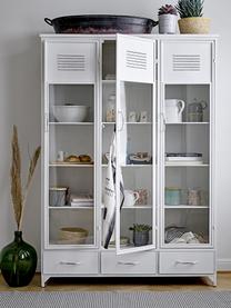 Armoire vitrée Looki avec portes vitrées, Blanc