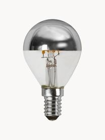 Lampadine E14, dimmerabile, bianco caldo 2 pz, Lampadina: vetro, Base lampadina: alluminio, Argentato, trasparente, Ø 5 x Alt. 8 cm