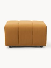 Pouf en velours Lena, Velours ocre, larg. 78 x prof. 75 cm