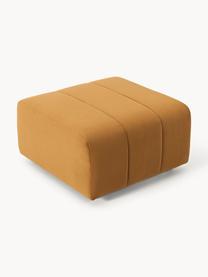 Pouf en velours Lena, Velours ocre, larg. 78 x prof. 75 cm