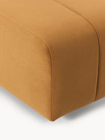 Pouf en velours Lena, Velours ocre, larg. 78 x prof. 75 cm