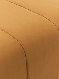 Pouf en velours Lena, Velours ocre, larg. 78 x prof. 75 cm