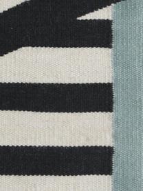 Handgewebter Wollteppich Stripes mit Blockstreifen, 100 % Wolle

Bei Wollteppichen können sich in den ersten Wochen der Nutzung Fasern lösen, dies reduziert sich durch den täglichen Gebrauch und die Flusenbildung geht zurück., Hellbeige, Schwarz, B 140 x L 200 cm (Größe S)