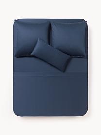 Katoensatijnen laken Comfort, Weeftechniek: satijn Draaddichtheid 300, Donkerblauw, B 240 x L 280 cm