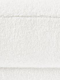 Sofa-Hocker Fluente aus Teddystoff, Bezug: 100 % Polyester (Teddyfel, Gestell: Massives Kiefernholz, FSC, Füße: Metall, pulverbeschichtet, Teddy Off White, B 62 x T 50 cm