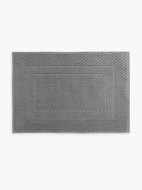 Tapis de bain à motif nid d'abeille Katharina, Gris foncé, larg. 50 x long. 70 cm