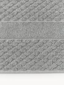 Tapis de bain à motif nid d'abeille Katharina, Gris foncé, larg. 50 x long. 70 cm