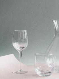 Bicchiere da vino bianco in vetro soffiato Bubble 4 pz, Vetro, gonfiabile, Trasparente con bolle d'aria, Ø 8 x Alt. 21 cm, 250 ml