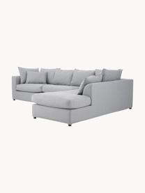 Divano angolare grande Zach, Rivestimento: polipropilene Il rivestim, Piedini: materiale sintetico, Tessuto grigio, Larg. 300 x Prof. 213 cm, chaise-longue a sinistra