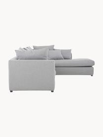 Großes Ecksofa Zach, Bezug: Polypropylen Der hochwert, Füße: Kunststoff, Webstoff Grau, B 300 x T 213 cm, Eckteil links