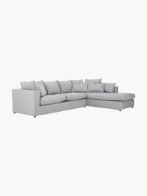 Divano angolare grande Zach, Rivestimento: polipropilene Il rivestim, Piedini: materiale sintetico, Tessuto grigio, Larg. 300 x Prof. 213 cm, chaise-longue a sinistra