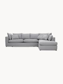 Großes Ecksofa Zach, Bezug: Polypropylen Der hochwert, Füße: Kunststoff, Webstoff Grau, B 300 x T 213 cm, Eckteil links