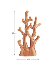 Dekorácia z kameniny Coral, Kamenina, Oranžová, Š 14 x V 28 cm