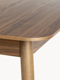 Mesa de comedor extensible de madera de nogal Glimps, 120- 62 x 80 cm, Patas: madera de nogal maciza, Tablero: fibras de densidad media , Madera de nogal, An 120/160 x F 80 cm