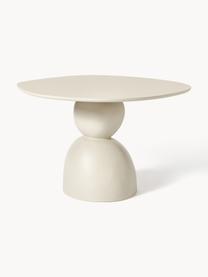 Table ronde Sahra, Ø 116 cm, MDF, certifié FSC, fibre de verre, Beige clair, Ø 116 cm