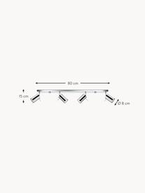 Lampa sufitowa Etna, Chrom, S 80 x W 15 cm