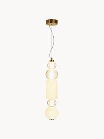 Mondgeblazen kleine LED hanglamp Collar, Goudkleurig, Ø 15 x H 80 cm