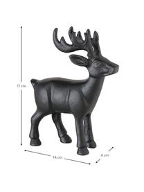 Cerfs décoratifs faits main Tuxel, 2 élém., Aluminium, laqué, Noir, Lot de différentes tailles