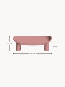 Divano 2 posti in plastica Roly Poly, Plastica, Rosa antico, Larg. 175 x Prof. 62 cm